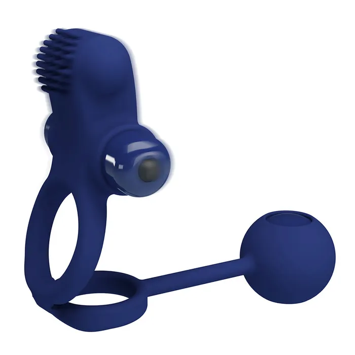 Male Sex Toys Pretty Love Pretty Love Remington Vibrating Cock Ball Ring With Anal Weight