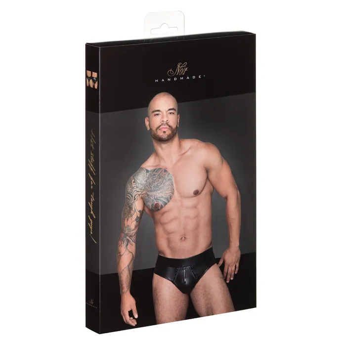 Vibrators Noir Handmade Powerwetlook Zipper Briefs Noir Handmade