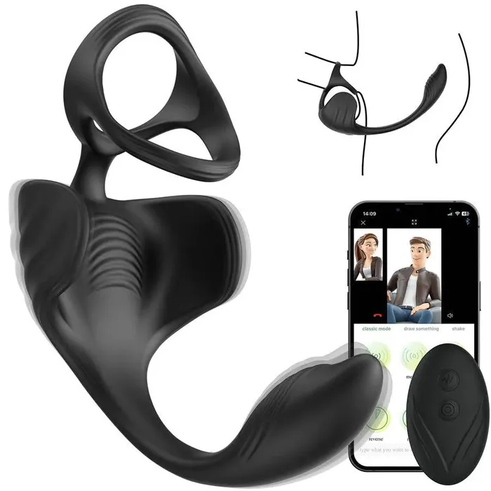 Xinghaoya Male Sex Toys App Controlled Silicone Penis Ring with Anal Vibrator Xinghaoya Male Sex Toys App Controlled Silicone Penis Ring with Anal Vibrator