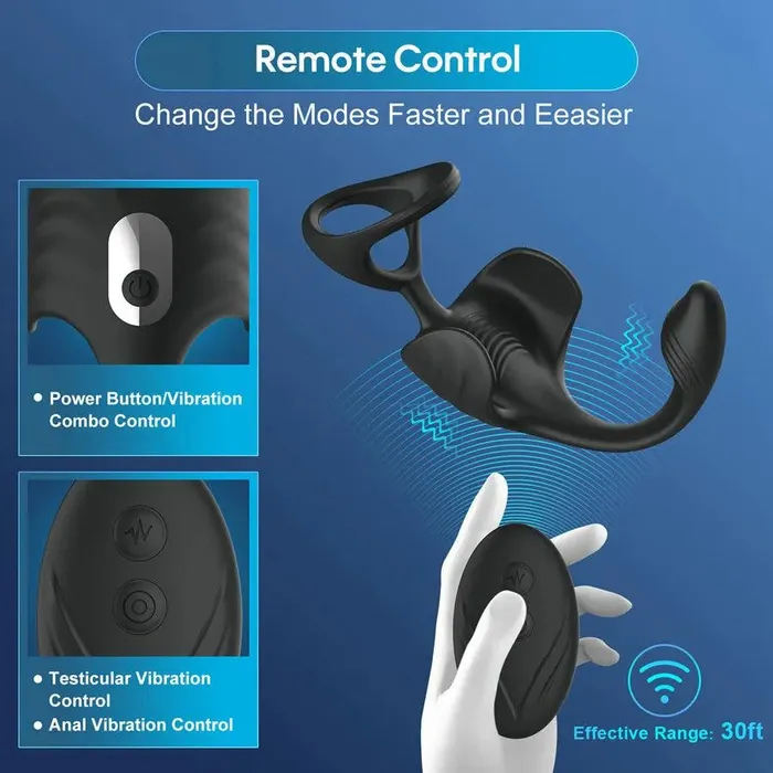 Xinghaoya Male Sex Toys App Controlled Silicone Penis Ring with Anal Vibrator