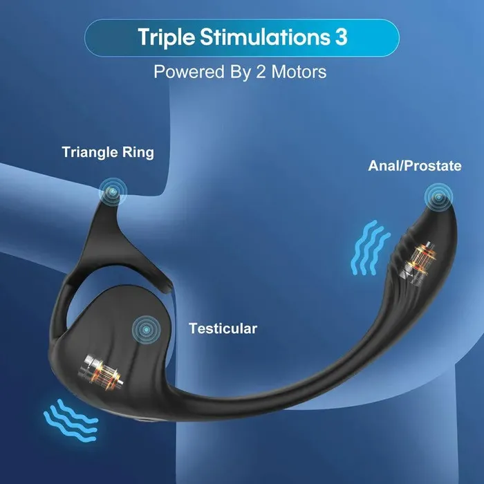Xinghaoya Male Sex Toys App Controlled Silicone Penis Ring with Anal Vibrator