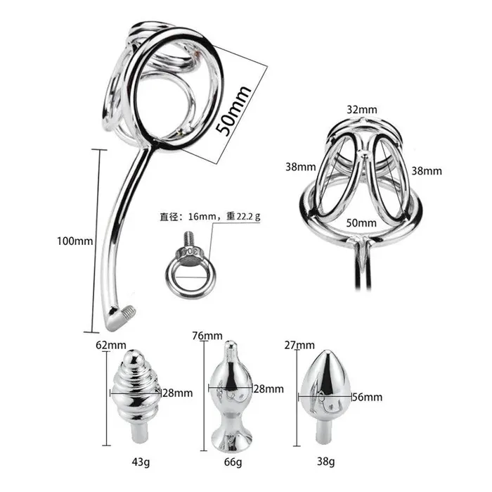 Xinghaoya Male Sex Toys Stainless Steel Combination Male Anal Hook
