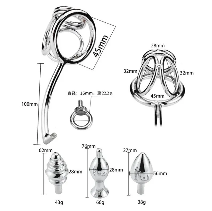 Xinghaoya Male Sex Toys Stainless Steel Combination Male Anal Hook