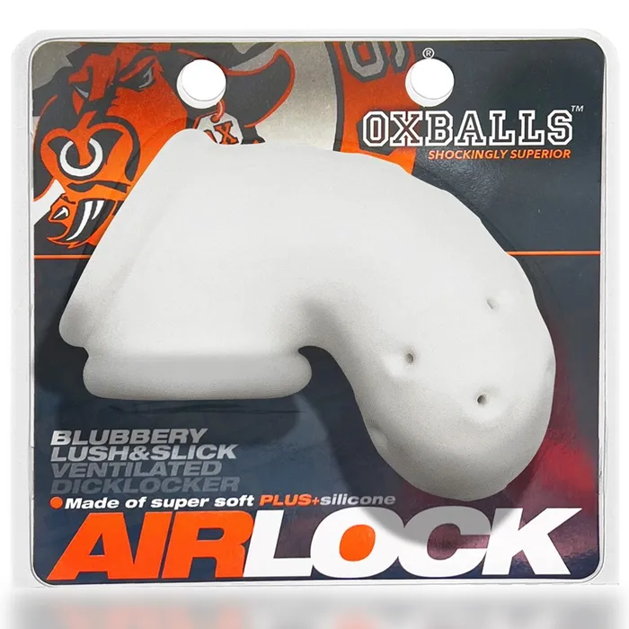 AIRLOCK airlite vented chastity WHITE ICE OXBALLS Male Sex Toys