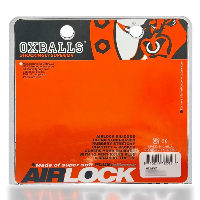 AIRLOCK airlite vented chastity WHITE ICE OXBALLS Male Sex Toys