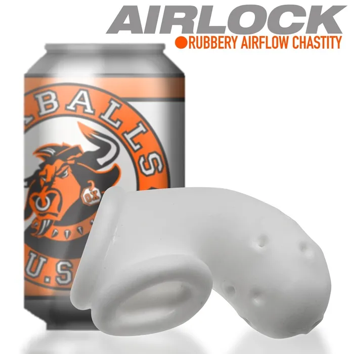 AIRLOCK airlite vented chastity WHITE ICE OXBALLS Male Sex Toys
