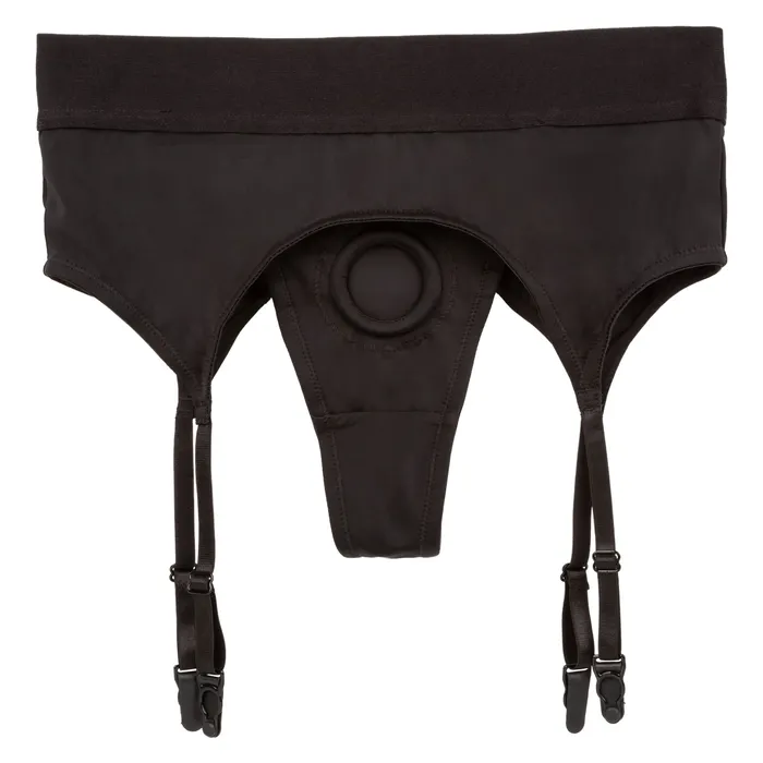 Anal CalExotics Boundless Thong With Garter Sm Black Anal CalExotics Boundless Thong With Garter Sm Black