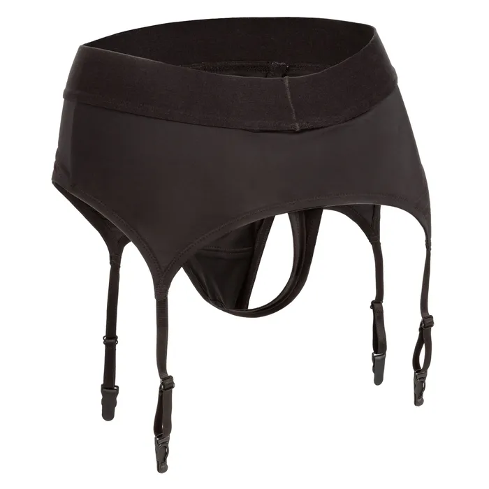 Anal CalExotics Boundless Thong With Garter Sm Black Anal CalExotics Boundless Thong With Garter Sm Black