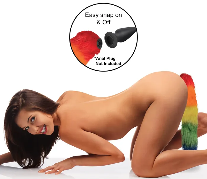 Anal Interchangeable Rainbow Fox Tail Tailz