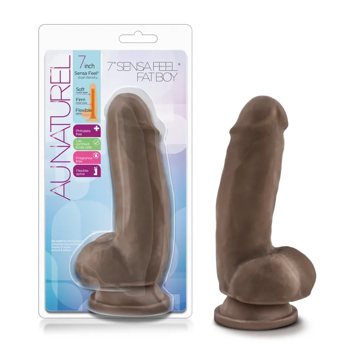 Au Naturel 7quot Sensa Feel Fat Boy Chocolate Blush Novelties Female Sex Toys