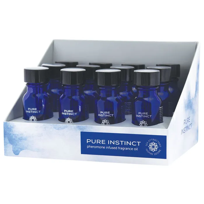 Classic Brands Vibrators Pure Instinct Pheromone Fragrance Oil True Blue 12 Pc Display 15 ml