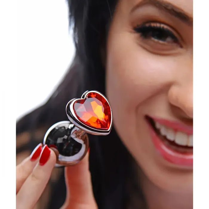 Crimson Tied Scarlet Heart Jewel Anal Plug Master Series Anal