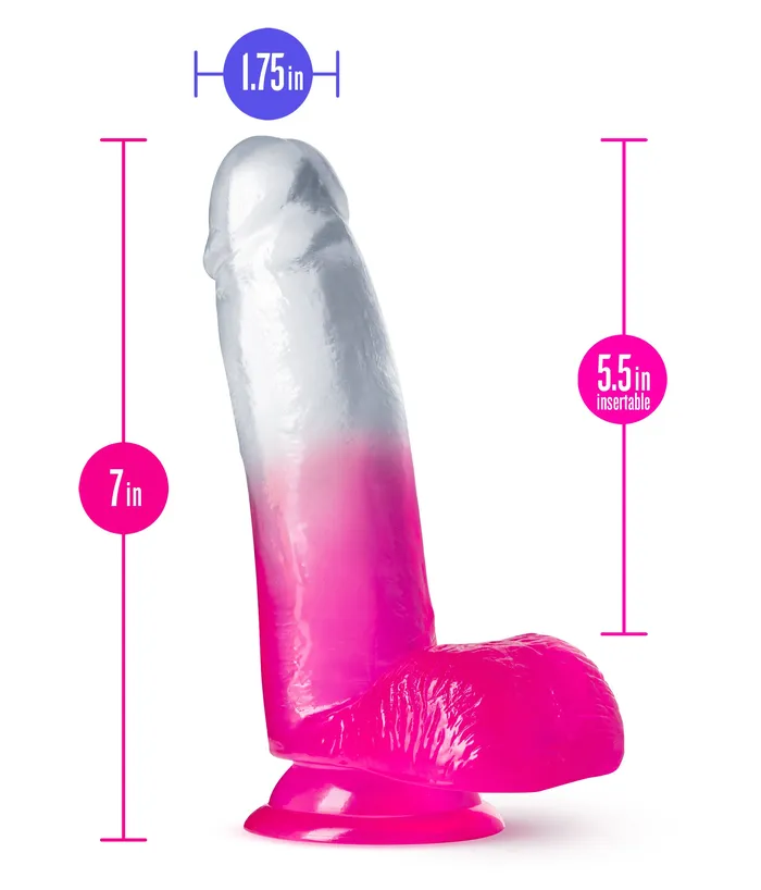 Dildos B Yours Sugar Magnolia 7 Inch Dildo Fuchsia Blush Novelties Dildos B Yours Sugar Magnolia 7 Inch Dildo Fuchsia Blush Novelties
