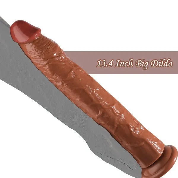 Domlust 13 inch Long Realistic Dildo Butt Plug Strapon Suction Cup Dildos Sex Toys Anal