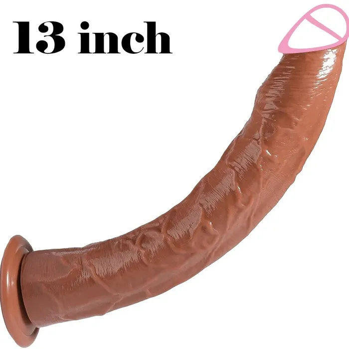 Domlust 13 inch Long Realistic Dildo Butt Plug Strapon Suction Cup Dildos Sex Toys Anal