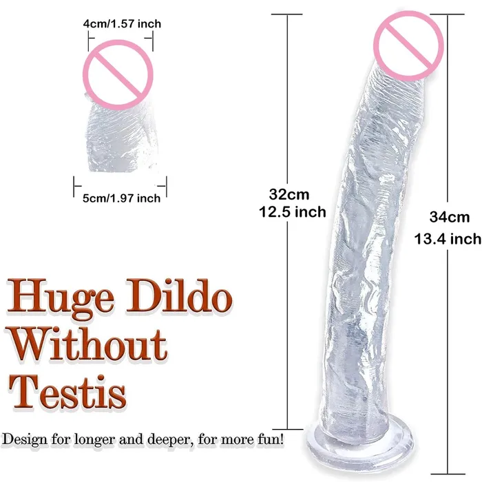 Domlust 13 inch Long Realistic Dildo Butt Plug Strapon Suction Cup Dildos Sex Toys Anal