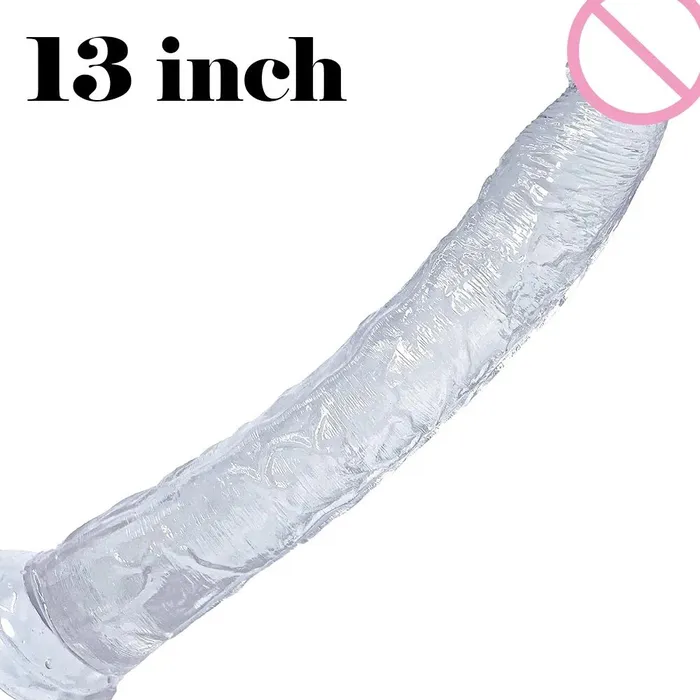 Domlust 13 inch Long Realistic Dildo Butt Plug Strapon Suction Cup Dildos Sex Toys Anal