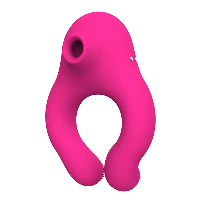Domlust Couples Female Sucking Vibrator Male Penis Cock Ring Clamping Sex Toys for Couples Women