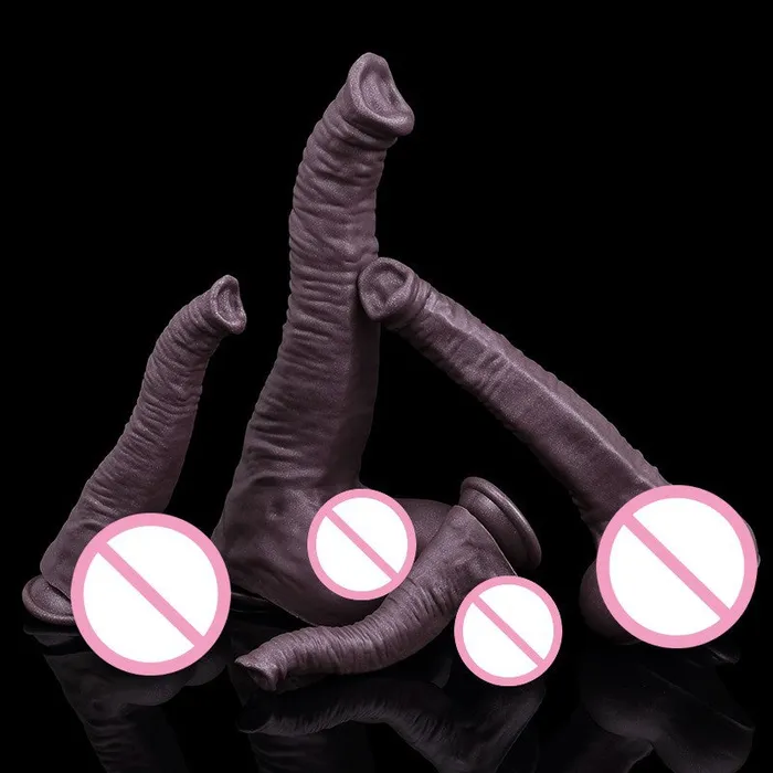 Domlust Elephant Anal Dildo Butt Plug Realistic Animal Monsterdildo Silicone Male Female Sex Toy Anal