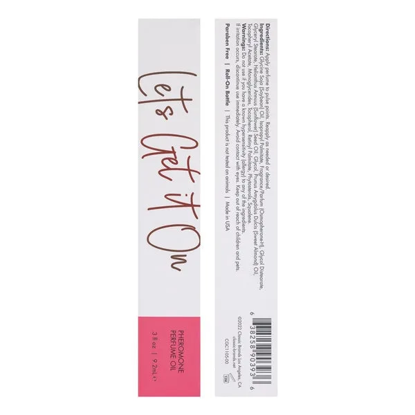 Female Sex Toys CG LETS GET IT ON Perfume Oil with Pheromones Fruity Floral 03oz 92mL