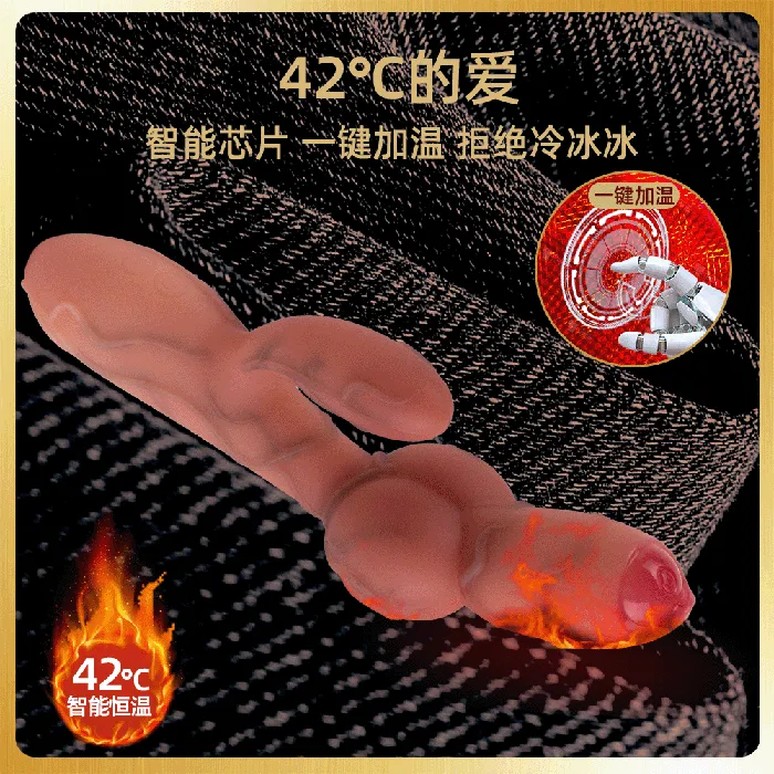 Female Sex Toys Domlust Big Knotted Vibrating Dildo Clit Vibrator Auto Heat Silicone Realistic Sex Toy for Women