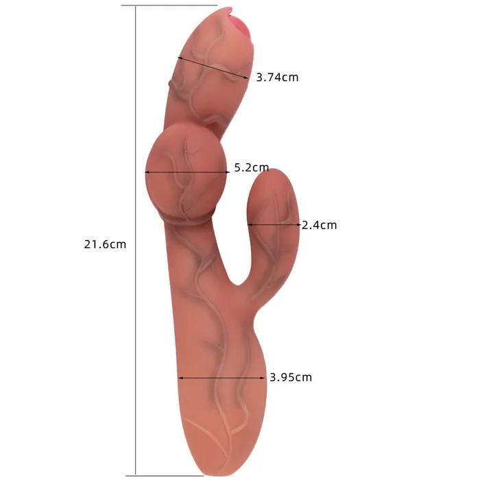 Female Sex Toys Domlust Big Knotted Vibrating Dildo Clit Vibrator Auto Heat Silicone Realistic Sex Toy for Women