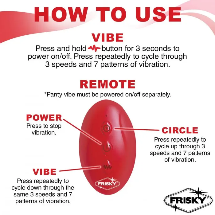 Female Sex Toys Frisky Vibrating Panties Love Connection Silicone Panty Vibe with Remote Control