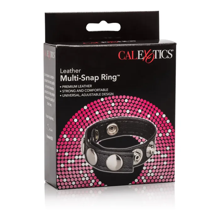 Leather MultiSnap Ring CalExotics Male Sex Toys Leather MultiSnap Ring CalExotics Male Sex Toys