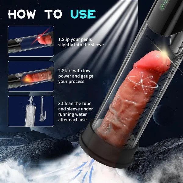 Male Sex Toys Domlust Automatic Vacuum Penis Pump Male Masturbator Powerful Sucking Penis Enlarge Trainer