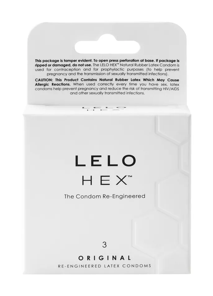 Male Sex Toys Lelo HEX Original Condoms 3 Pack