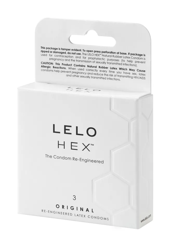 Male Sex Toys Lelo HEX Original Condoms 3 Pack