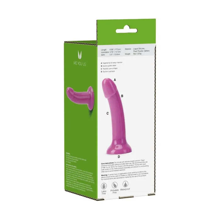 Me You Us Dildos Shimmering Sparkly Dong Purple 6