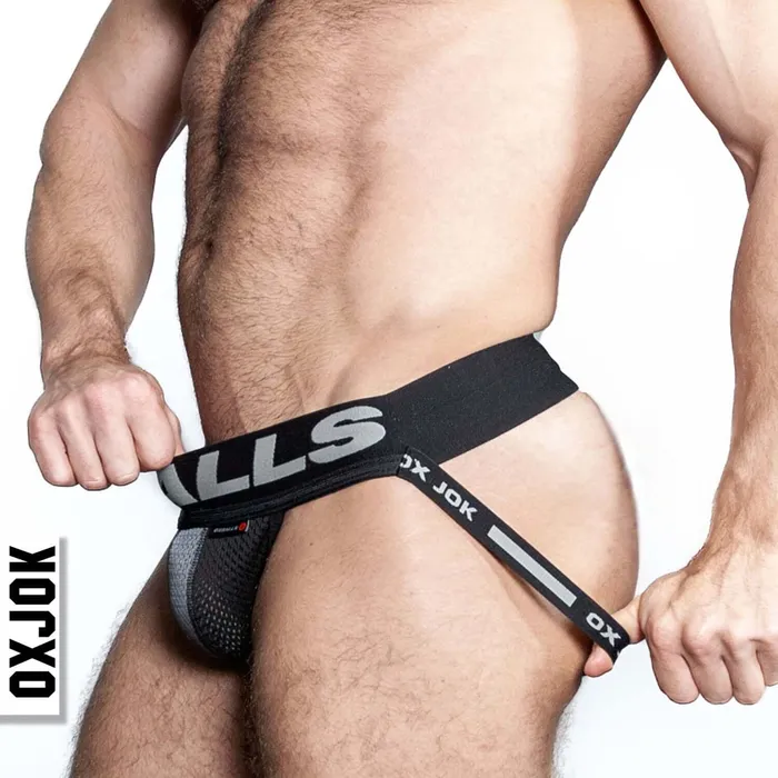 OXJok Anal Airmesh Upthrust SliderStrap Jock Tar Black Medium OXJok Anal Airmesh Upthrust SliderStrap Jock Tar Black Medium