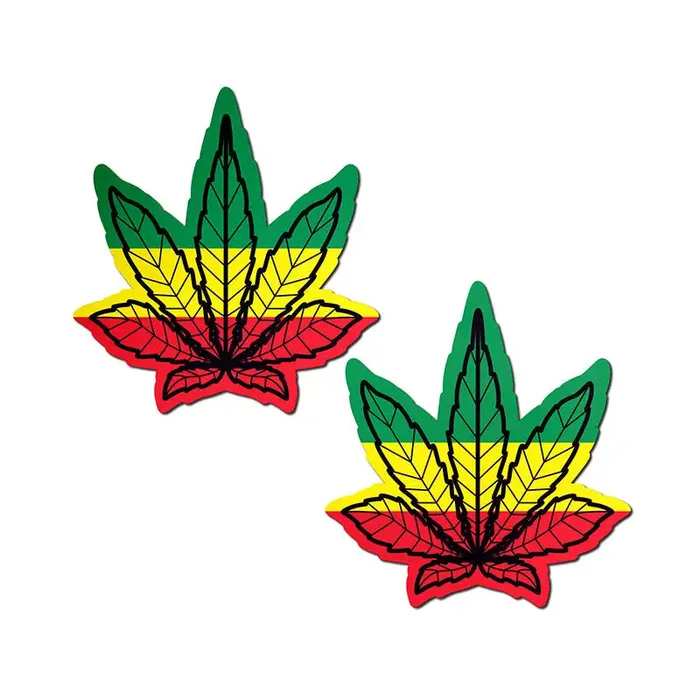Pastease Pastease Indica Pot Leaf Rasta Weed Nipple Pasties Nipple Clitoral Toys Pastease Pastease Indica Pot Leaf Rasta Weed Nipple Pasties Nipple Clitoral Toys