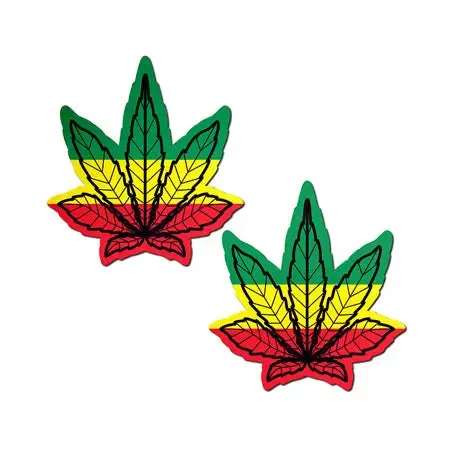Pastease Pastease Indica Pot Leaf Rasta Weed Nipple Pasties Nipple Clitoral Toys Pastease Pastease Indica Pot Leaf Rasta Weed Nipple Pasties Nipple Clitoral Toys