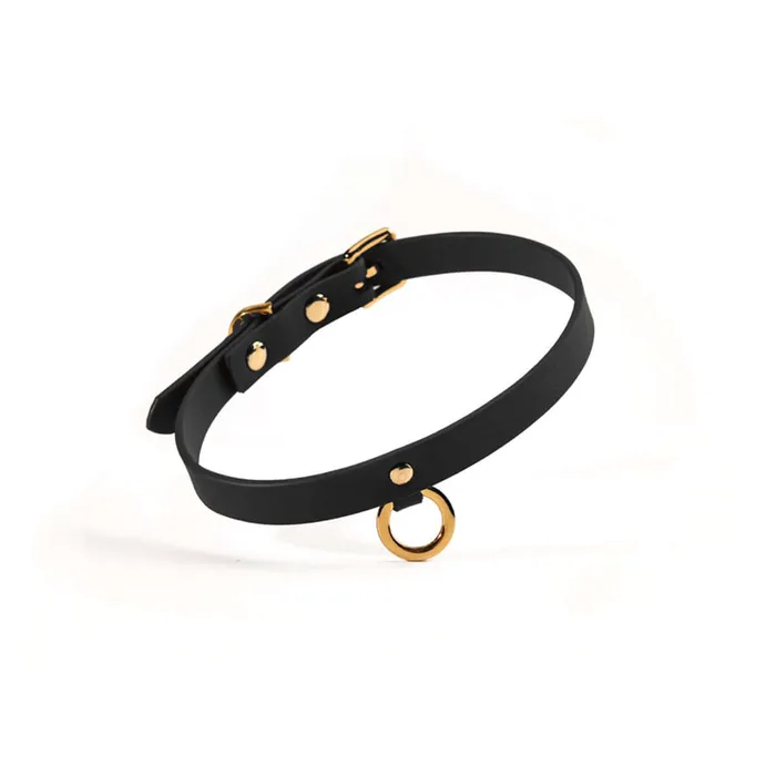 Restraints UPKO UPKO Luxury Italian Leather Thin Choker Black