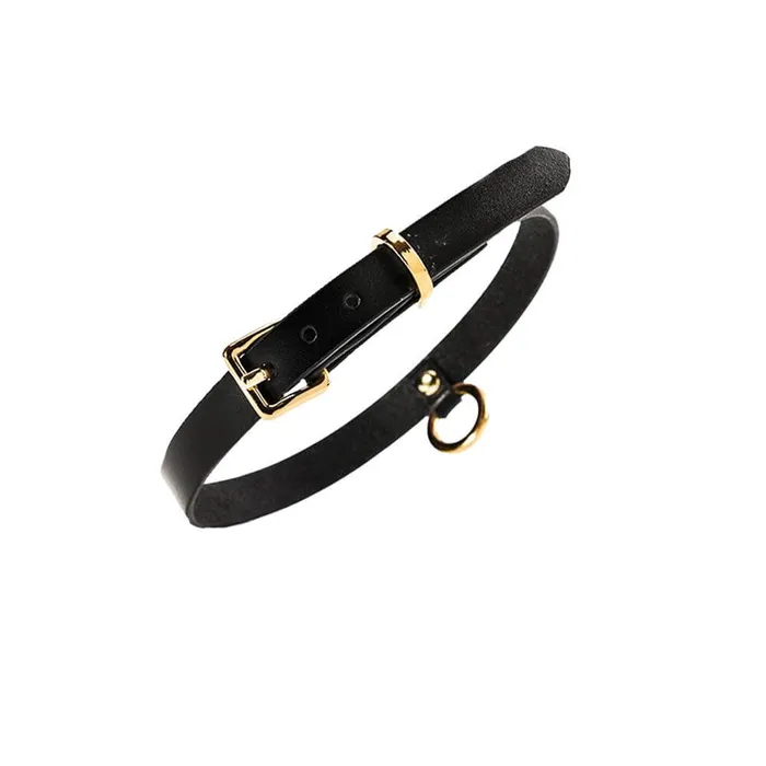Restraints UPKO UPKO Luxury Italian Leather Thin Choker Black