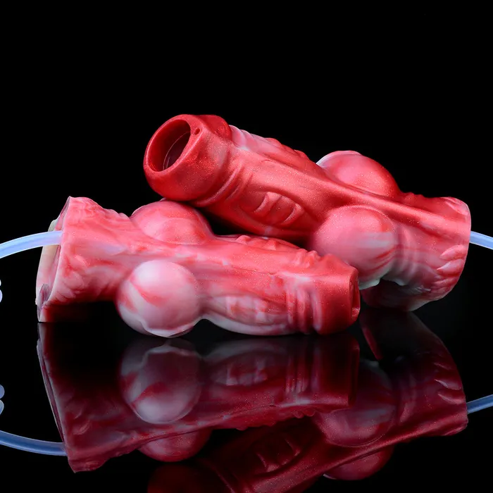 Scarlet Wyrm Huge Squirting Knot Sheath Fantasy Penis Extender DirtyToyz Male Sex Toys Scarlet Wyrm Huge Squirting Knot Sheath Fantasy Penis Extender DirtyToyz Male Sex Toys