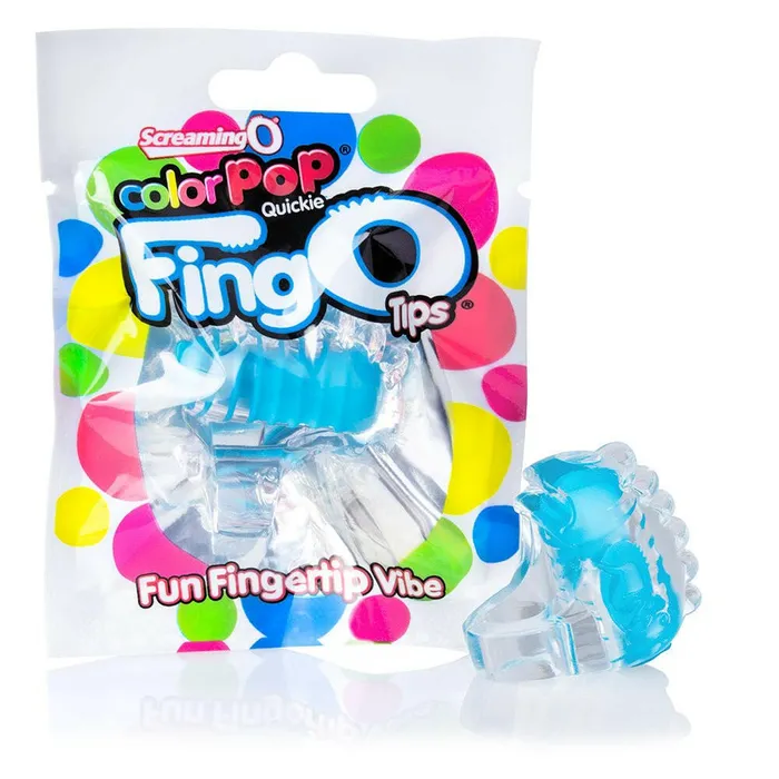 Screaming O Fingo Tips Each Blue Vibrators