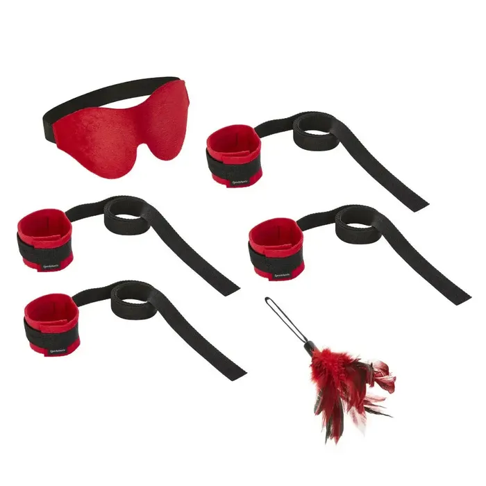 Sportsheets Couples Sportsheets 6Piece Sexy Submissive Bondage Kit Red