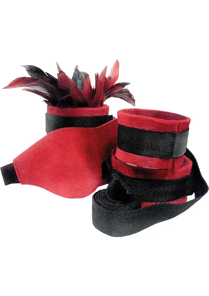 Sportsheets Couples Sportsheets 6Piece Sexy Submissive Bondage Kit Red