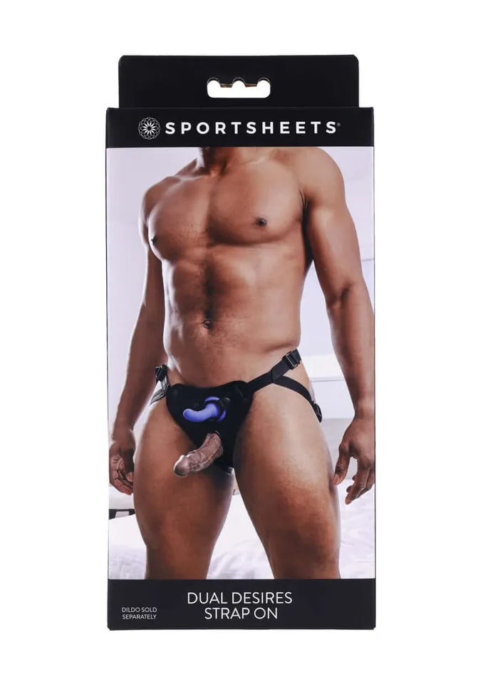 Sportsheets Female Sex Toys Dual Desires Strap on Black