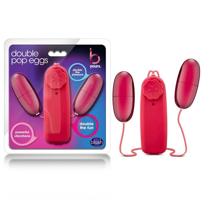 Vibrators Blush Novelties B Yours Double Pop Eggs Cerise