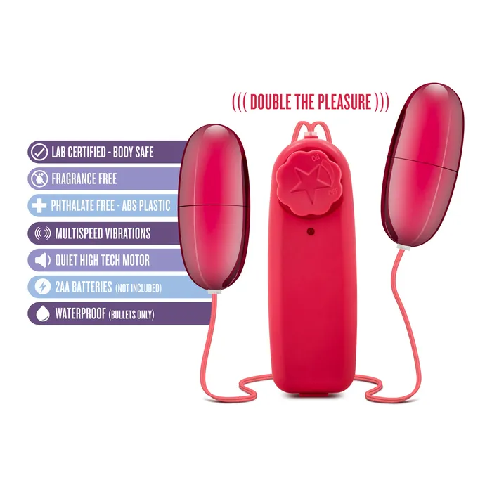 Vibrators Blush Novelties B Yours Double Pop Eggs Cerise