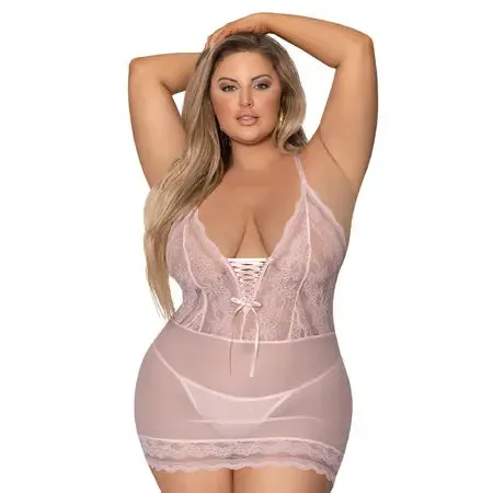 Vibrators Magic Silk Seabreeze LaceUp Chemise GString Blush Queen Size Magic Silk Vibrators Magic Silk Seabreeze LaceUp Chemise GString Blush Queen Size Magic Silk