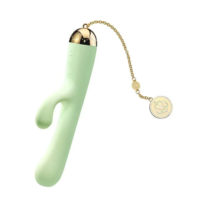 Vibrators ZALO Ichigo Rabbit Appcontrolled Rechargeable Vibrator Melon Green ZALO