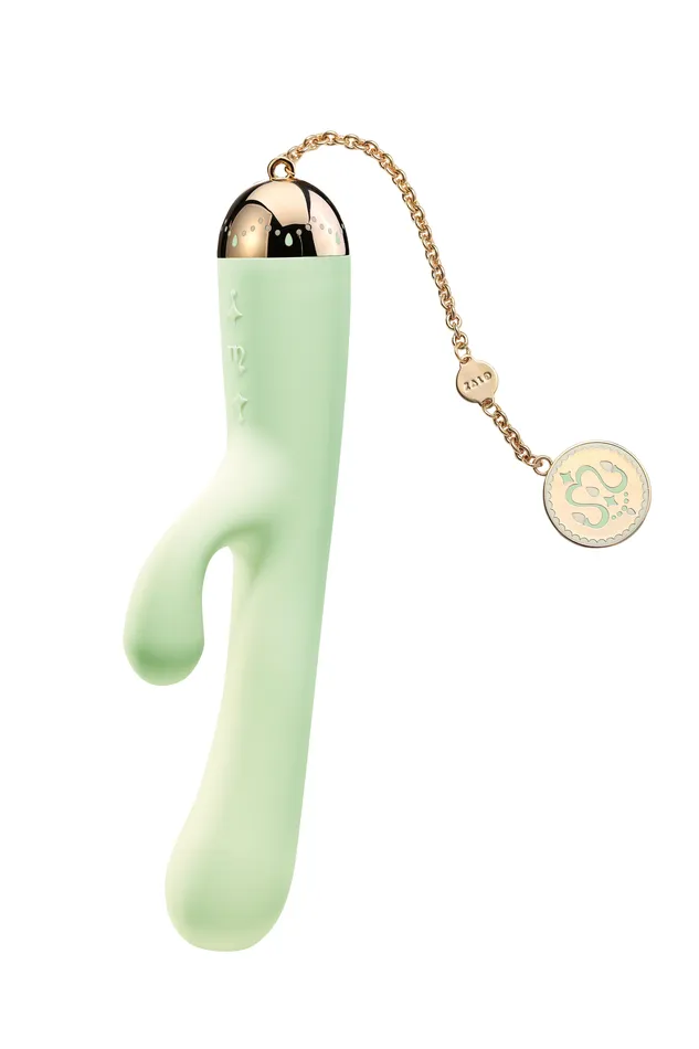 Vibrators ZALO Ichigo Rabbit Appcontrolled Rechargeable Vibrator Melon Green ZALO