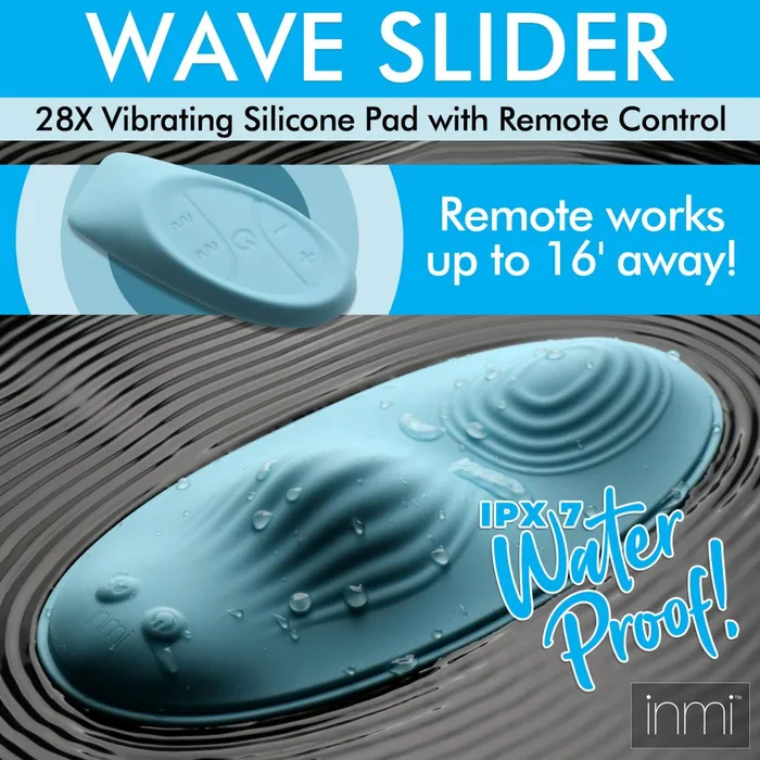 XR Brands Female Sex Toys 28X Wave Slider Vibrating Silicone Pad with Remote