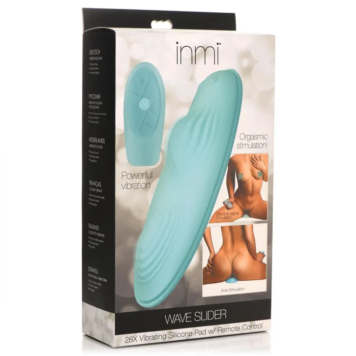 XR Brands Female Sex Toys 28X Wave Slider Vibrating Silicone Pad with Remote