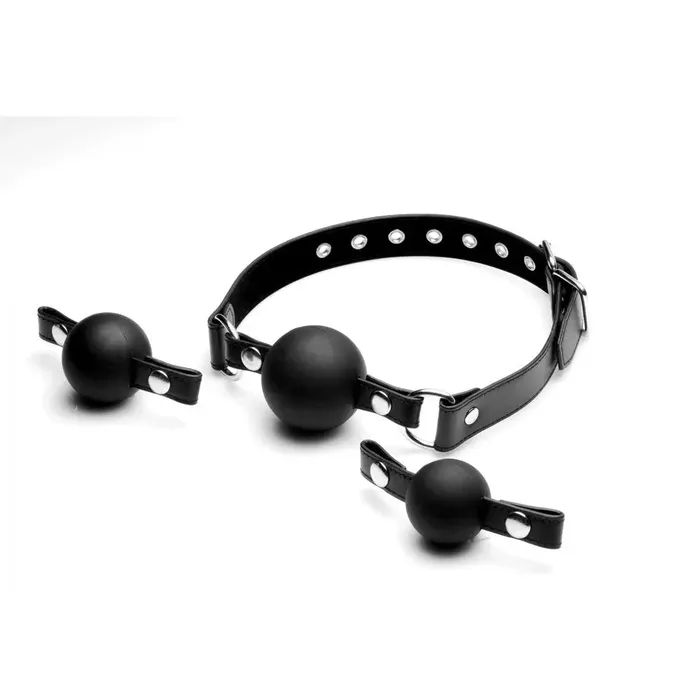 XR Brands Male Sex Toys Silicone Interchangeable Ball Gag Set BDSM Training Gags XR Brands Male Sex Toys Silicone Interchangeable Ball Gag Set BDSM Training Gags